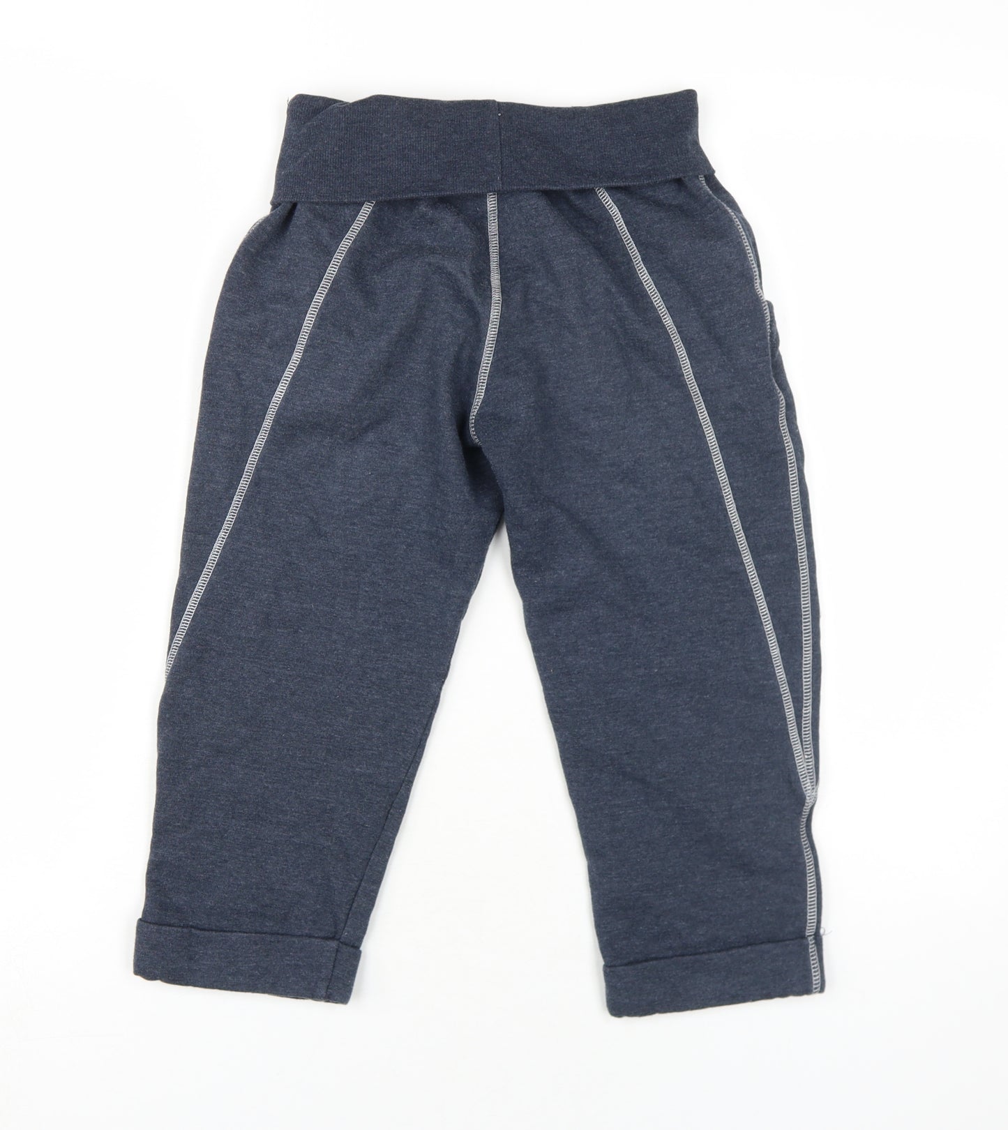 M&Co Girls Blue Jogger Trousers 11-12 Years Cotton Blend