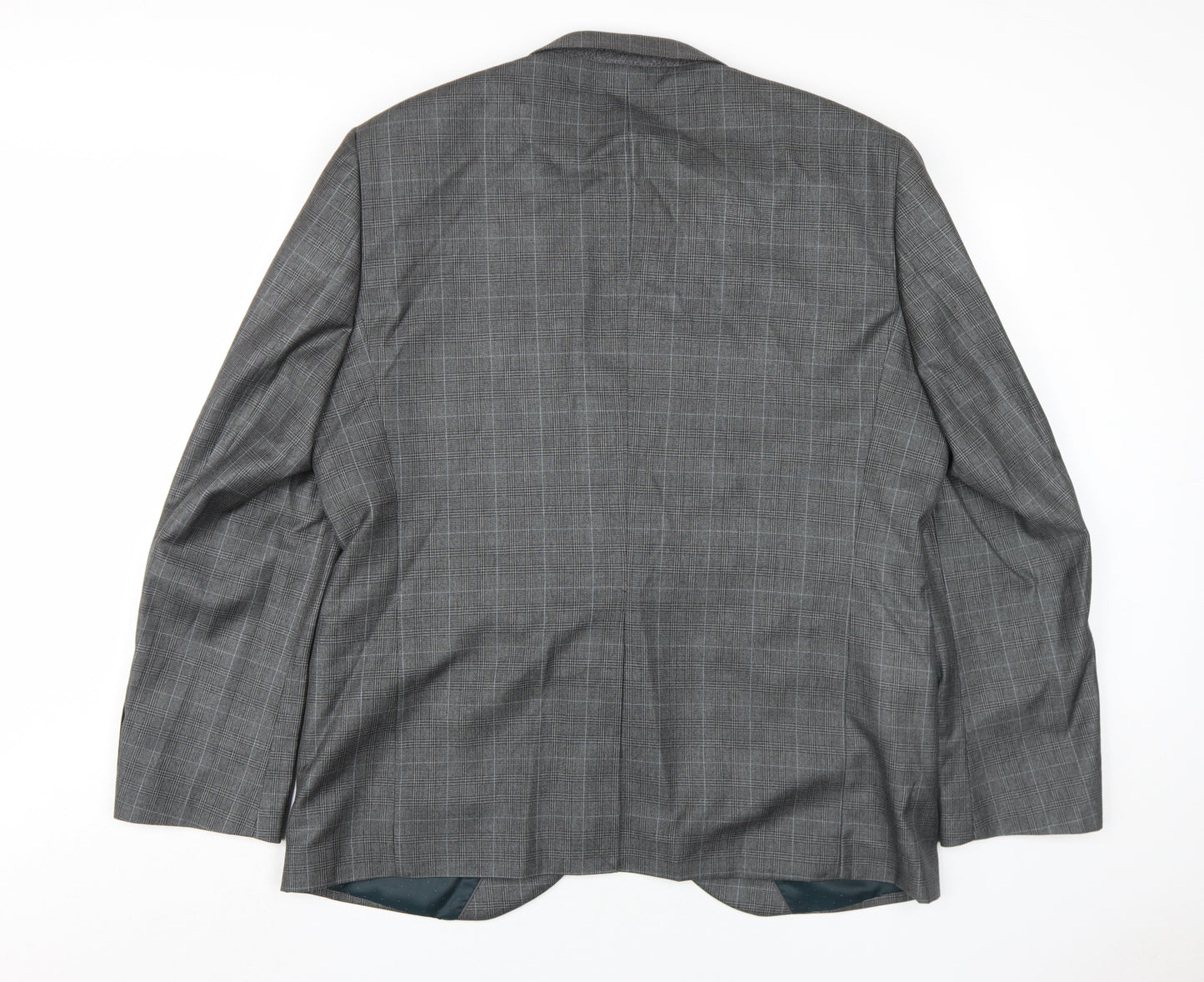 Next Men's Grey Check Blazer, Size 46R SP, Regular Fit