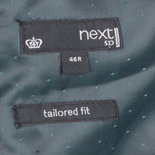 Next Men's Grey Check Blazer, Size 46R SP, Regular Fit