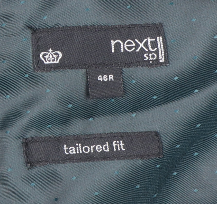 Next Men's Grey Check Blazer, Size 46R SP, Regular Fit