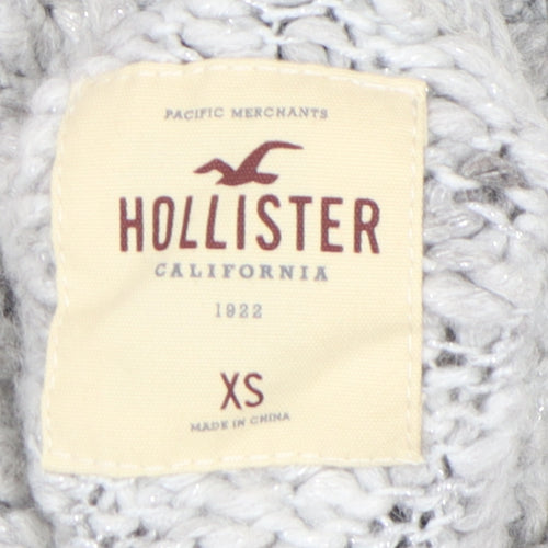 Hollister Women's Grey Pullover XS Roll Neck Jumper