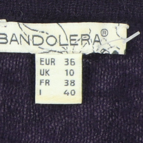 Bandolera Women's Purple Pullover Jumper, Size 10