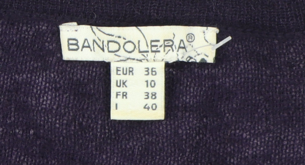 Bandolera Women's Purple Pullover Jumper, Size 10