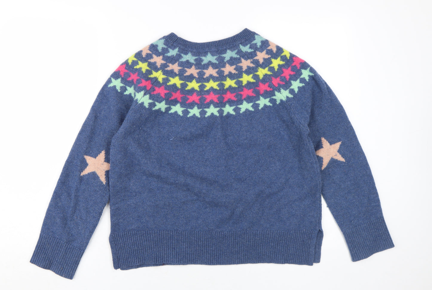 White Stuff Women's Blue Star Pullover Jumper Size 12