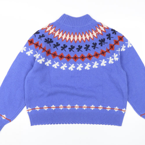 Thought Women's Blue Fair Isle Pullover Jumper - Size 14