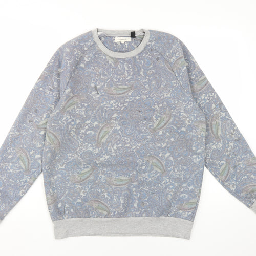 Topman Men's Grey Paisley Pullover Sweatshirt - M