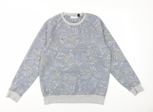 Topman Men's Grey Paisley Pullover Sweatshirt - M