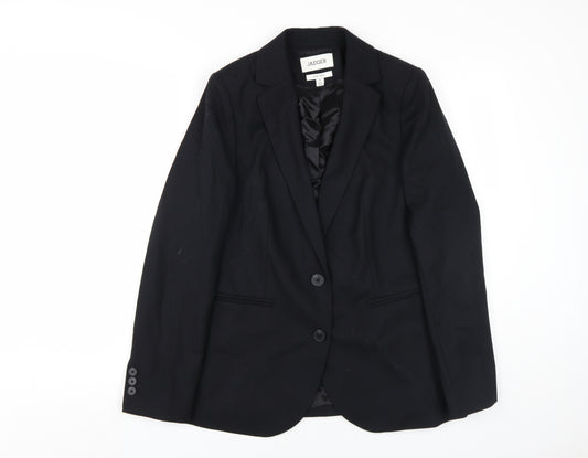 Jaeger Women's Black Wool Blazer Size 10