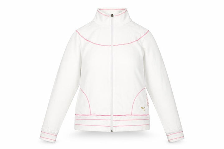 Puma Women's White Full Zip High Neck Sweatshirt UK 12