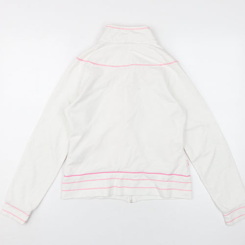 Puma Women's White Full Zip High Neck Sweatshirt UK 12