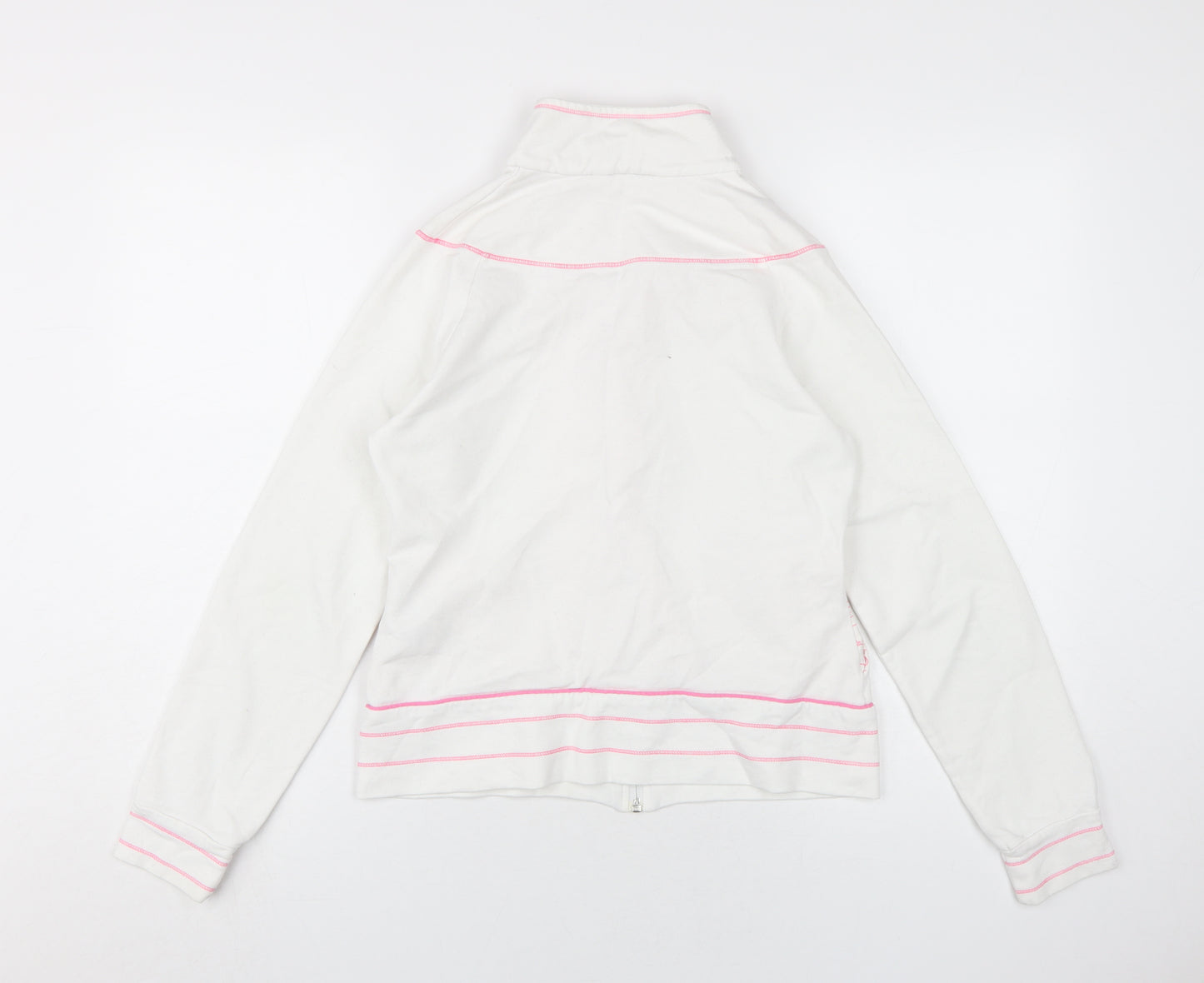 Puma Women's White Full Zip High Neck Sweatshirt UK 12