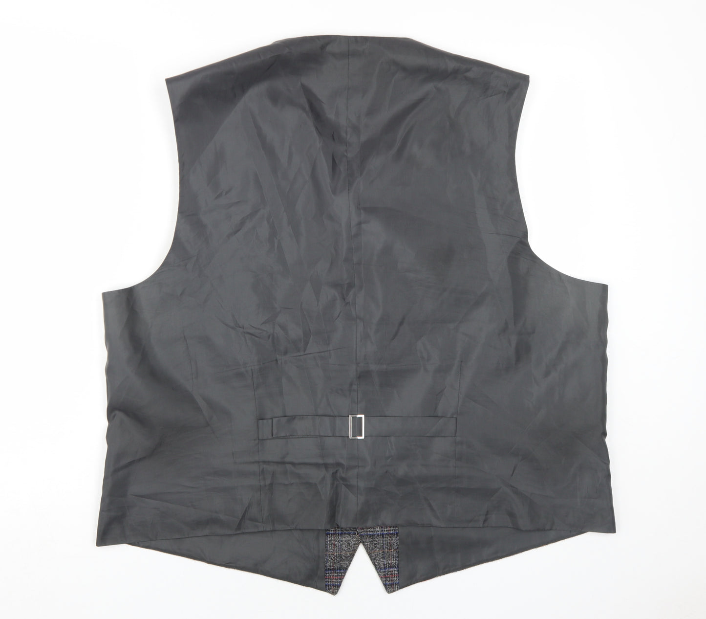 Racing Green Men's Grey Plaid Waistcoat 52R Regular