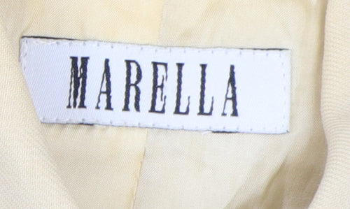 Marella Women Beige Blazer Wool Size 8 Business