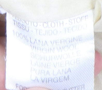 Marella Women Beige Blazer Wool Size 8 Business