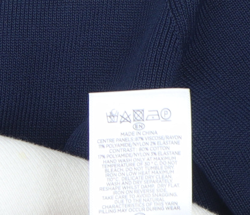 Hobbs Women's Ivory Blue Pullover Jumper, Size L