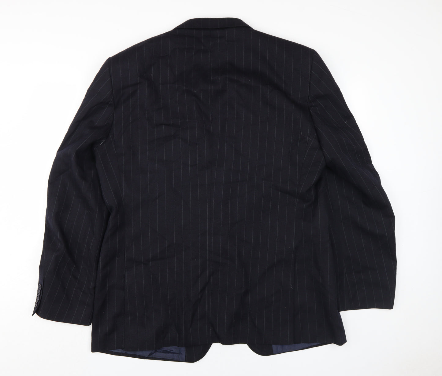 Mr Harry Men's Black 46R Regular Fit Striped Blazer
