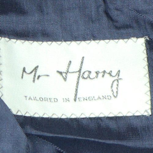 Mr Harry Men's Black 46R Regular Fit Striped Blazer