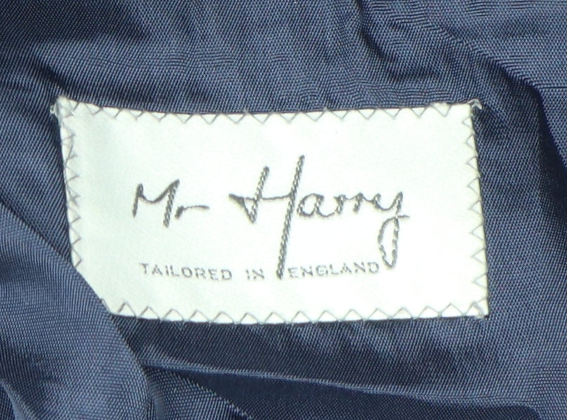 Mr Harry Men's Black 46R Regular Fit Striped Blazer