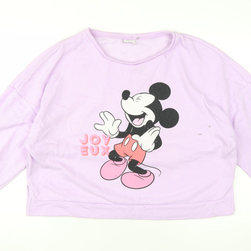 Disney Women’s Purple Mickey Sweatshirt, Size 16-18