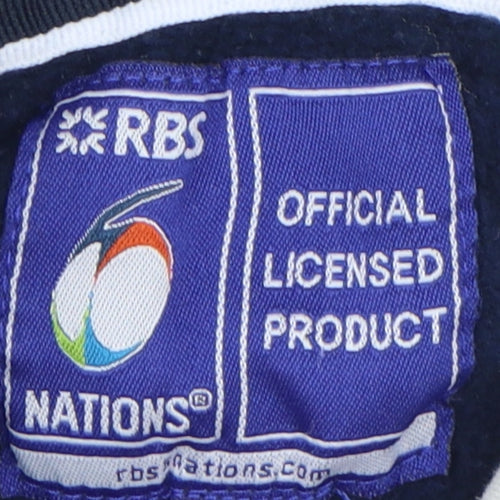RBS Boys Blue Pullover Hoodie Medium Sports Logo Rugby