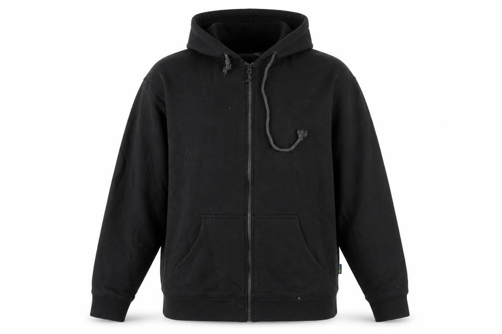 Front view of North Pro Men's Black Full Zip Hoodie L