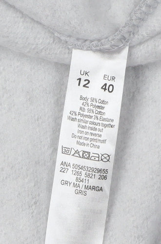 Grey Pudsey Hoodie Teens 12 Unisex Cotton Polyester Casual