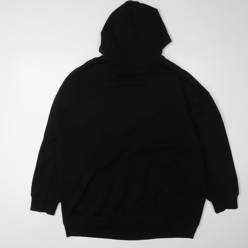 Pineapple Black Hoodie for Women, M, Polyester Blend
