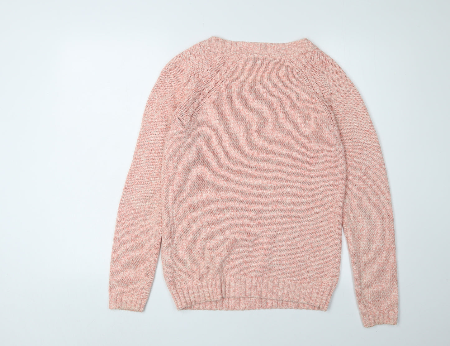 Fat Face Women’s Pink Cotton Blend Pullover Jumper Size 10