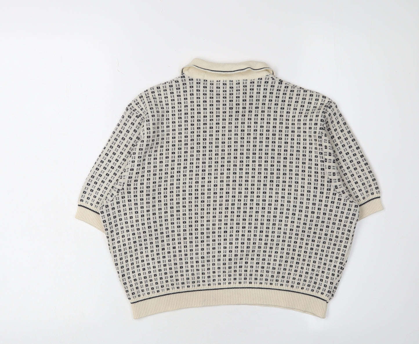 St Michael Women's Beige Collared Pullover Jumper Size 12-14