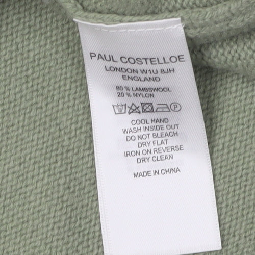 Paul Costelloe Women's Green Wool Fair Isle Jumper Size 12