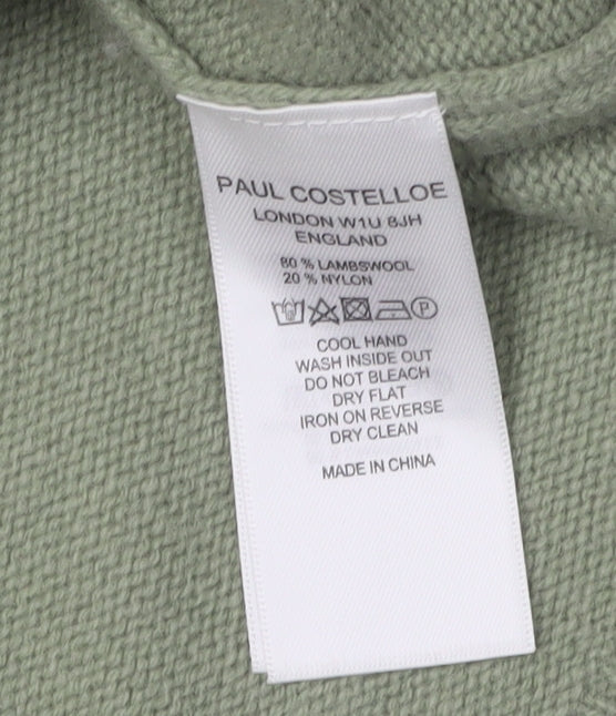 Paul Costelloe Women's Green Wool Fair Isle Jumper Size 12