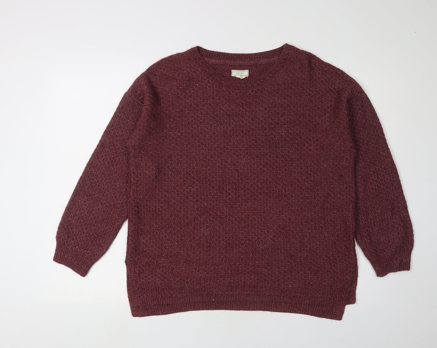 Fat Face Women's Red Pullover Crew Neck Jumper Size 14