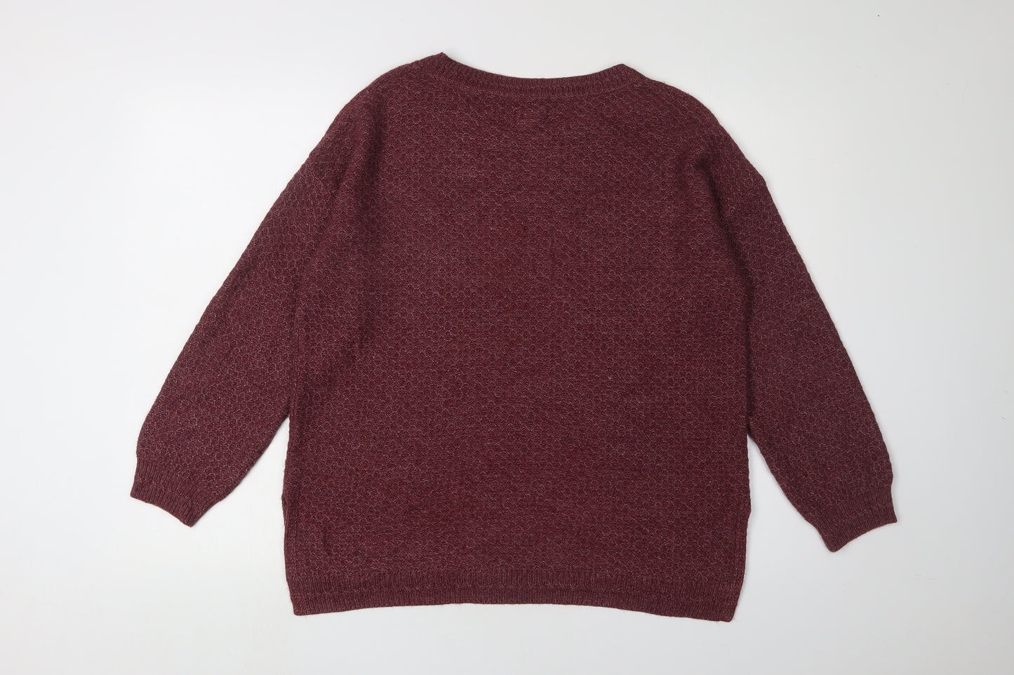 Fat Face Women's Red Pullover Crew Neck Jumper Size 14