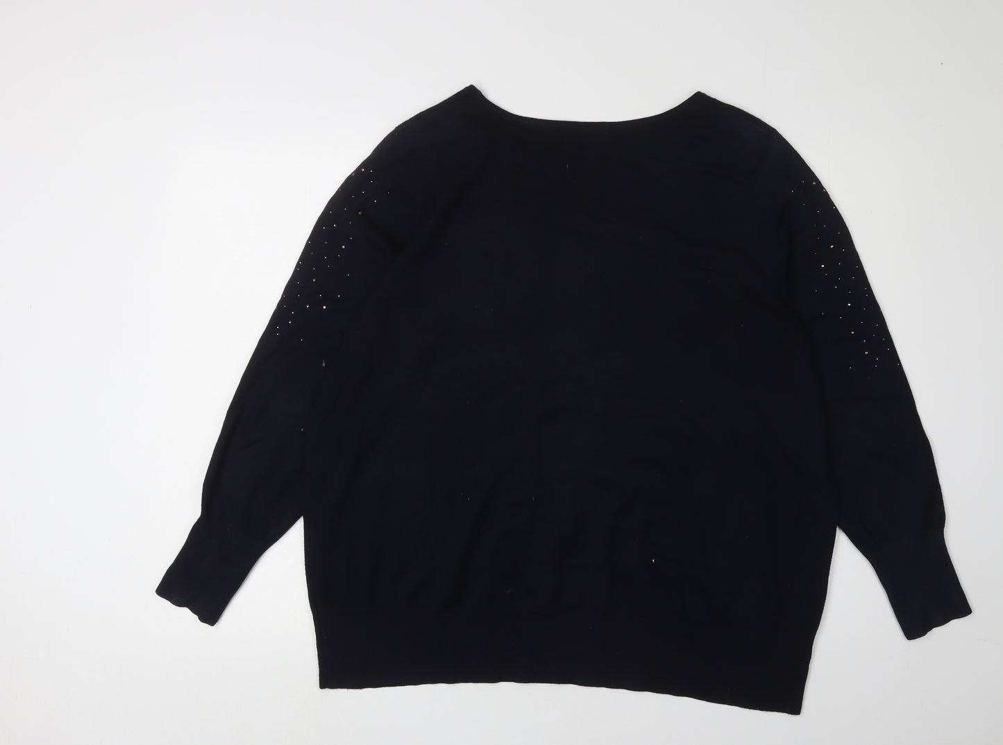Monsoon Women’s Black XL Rhinestone Jumper