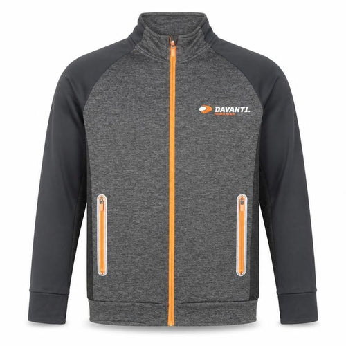 Davanti Men's Grey XL Full Zip Sports Sweatshirt