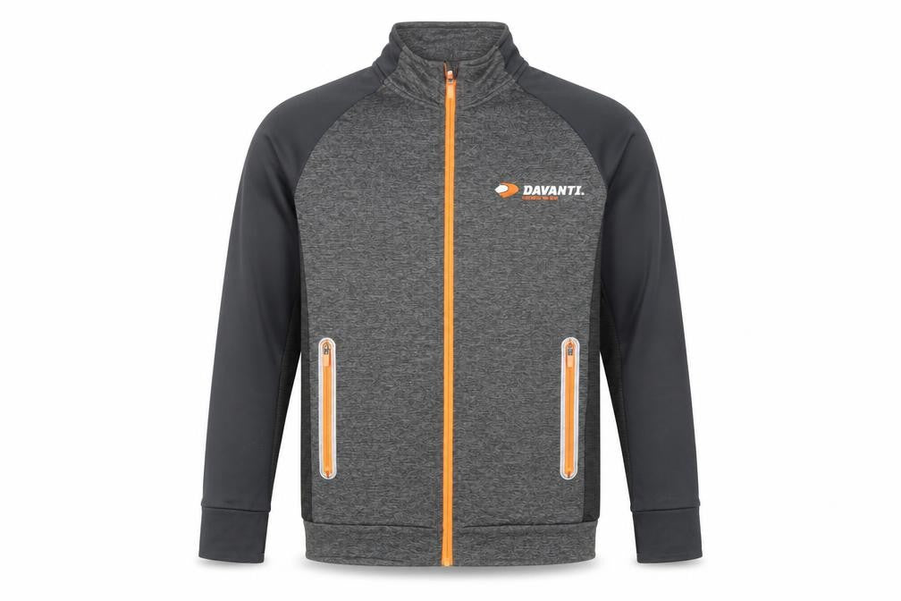 Davanti Men's Grey XL Full Zip Sports Sweatshirt
