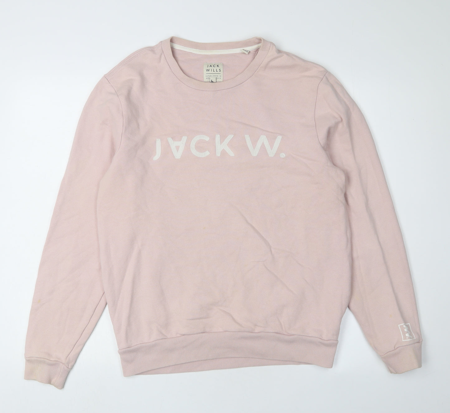 Jack Wills Women's Pink Pullover Sweatshirt - Size S