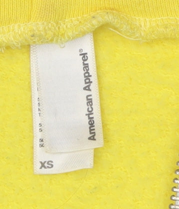 American Apparel Women's Yellow XS Full Zip Hoodie