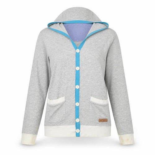 Nanny State Grey Hooded Cardigan M Unisex Adults