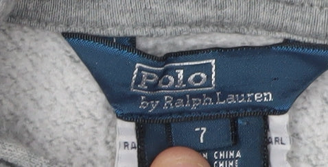 Polo Ralph Lauren Boys Grey Full Zip Hoodie - 7 Years