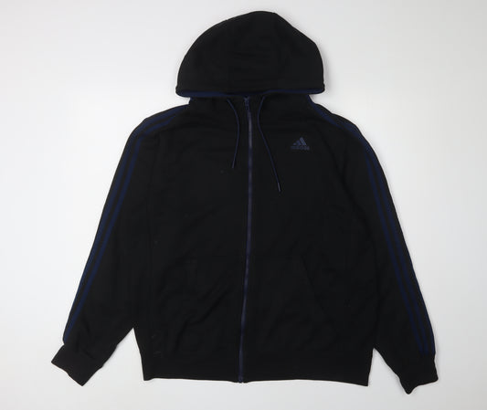 Adidas Men's Black Full Zip Hoodie Size L