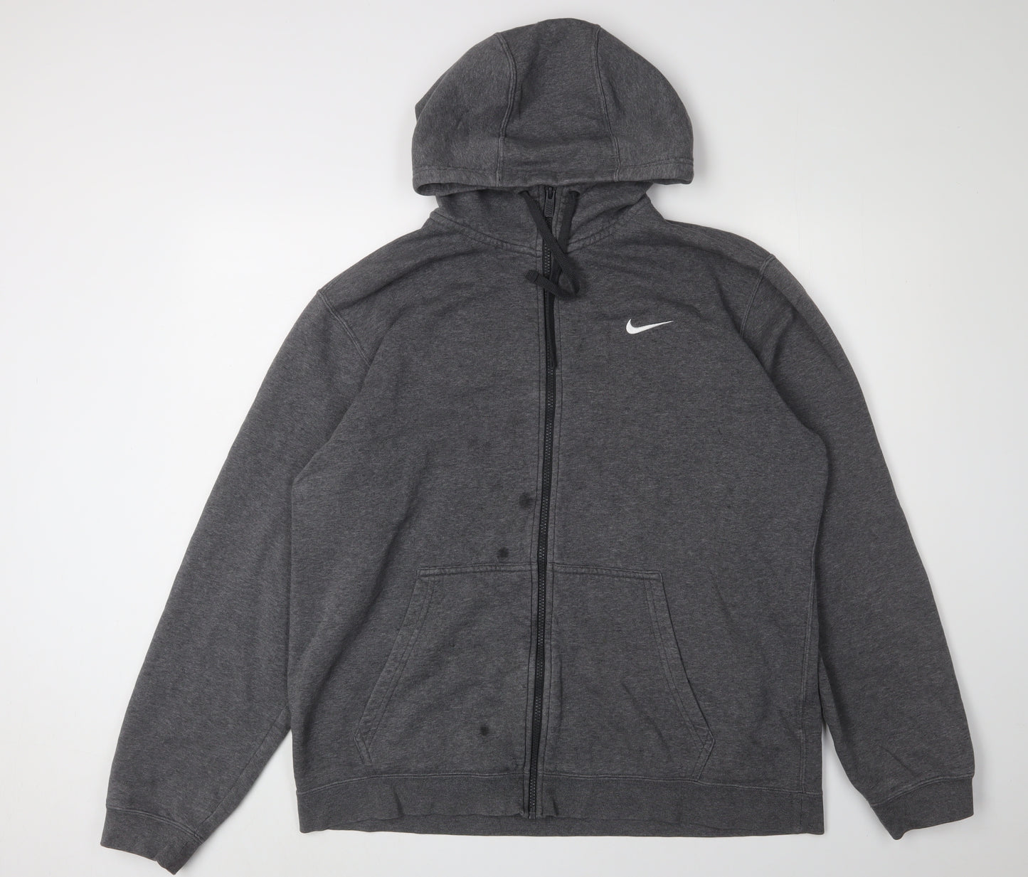 Nike Men's Grey XL Full Zip Hoodie, Comfortable and Stylish