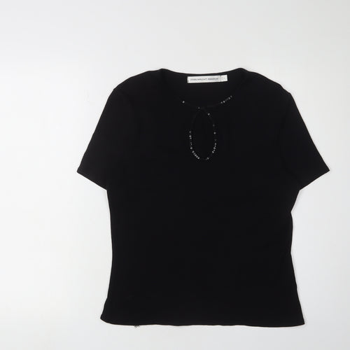 Fenn Wright Manson Women's Black Short Sleeve Top L