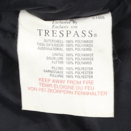 Trespass Boys Black Ski Jacket Age 9-10 Insulated Hooded