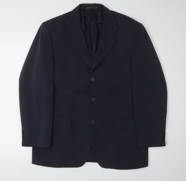 Marks and Spencer Men's Blue Blazer 40S Regular Fit