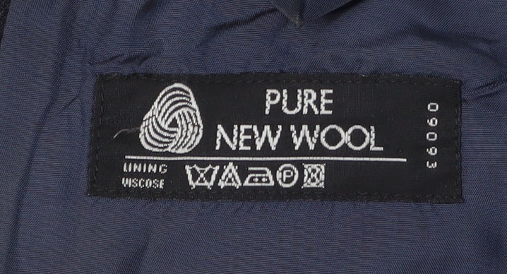 Daniel Hechter Men's Black Wool Blazer, Size 52R, Classic Style