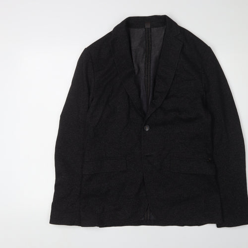 Zara Men's Black Blazer Size 36R Single-Breasted Formal