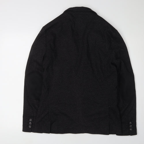 Zara Men's Black Blazer Size 36R Single-Breasted Formal
