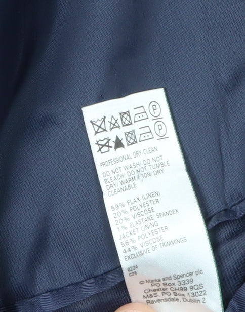 Marks and Spencer Men's Blue Blazer - Size 40R