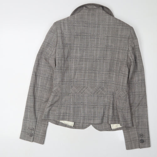 Next Women's Grey Check Blazer Suit Jacket Size 12